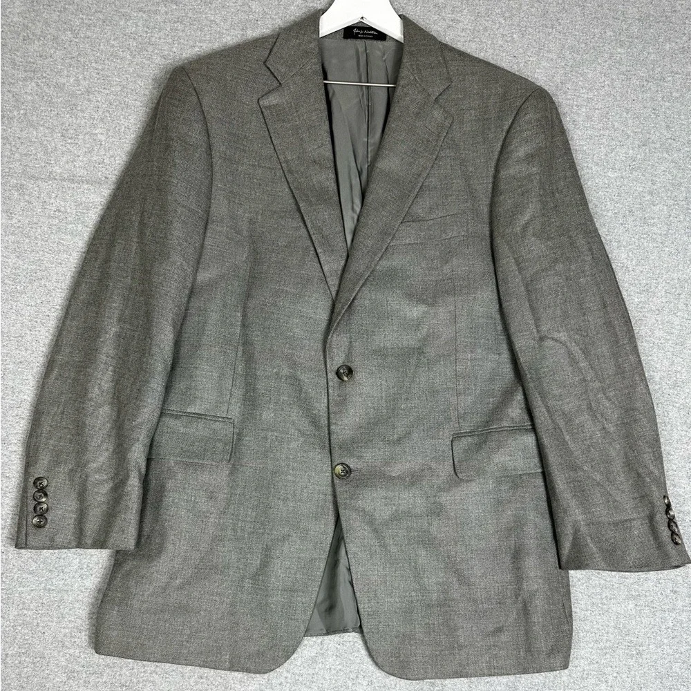 Loro Piana Italy Nordstrom Blazer Mens 42R Gray Two Button 100% Cashmere